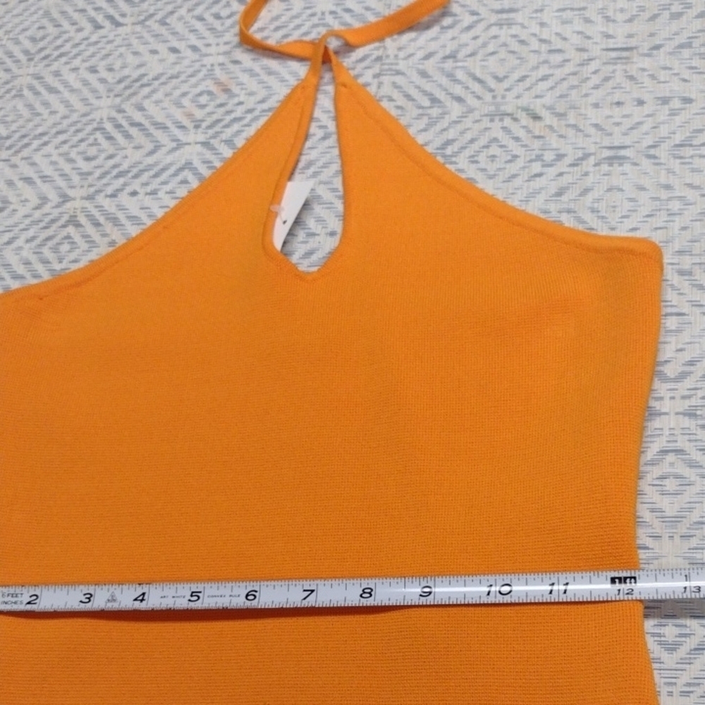 Forever 21 Vibrant Orange Cross-Neck Bodysuit - Picture 8 of 9